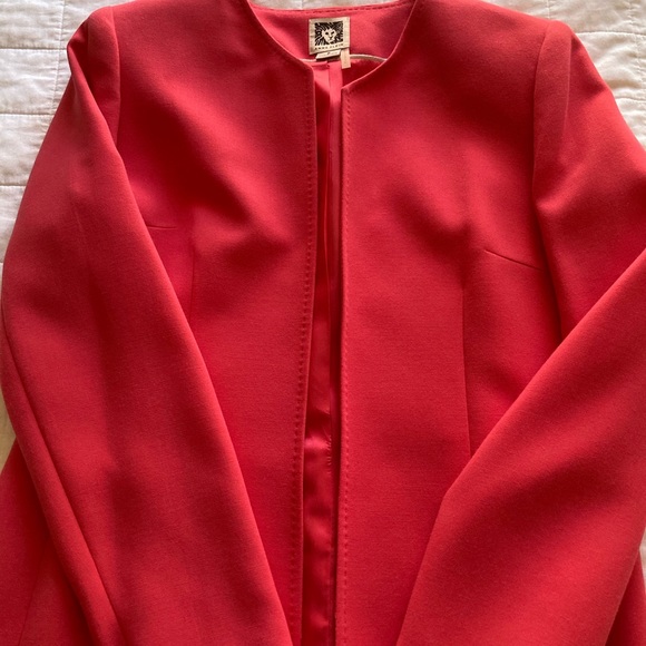 Fully Lined Anne Klein Matching Coat and Dress Size 8 - Picture 8 of 11